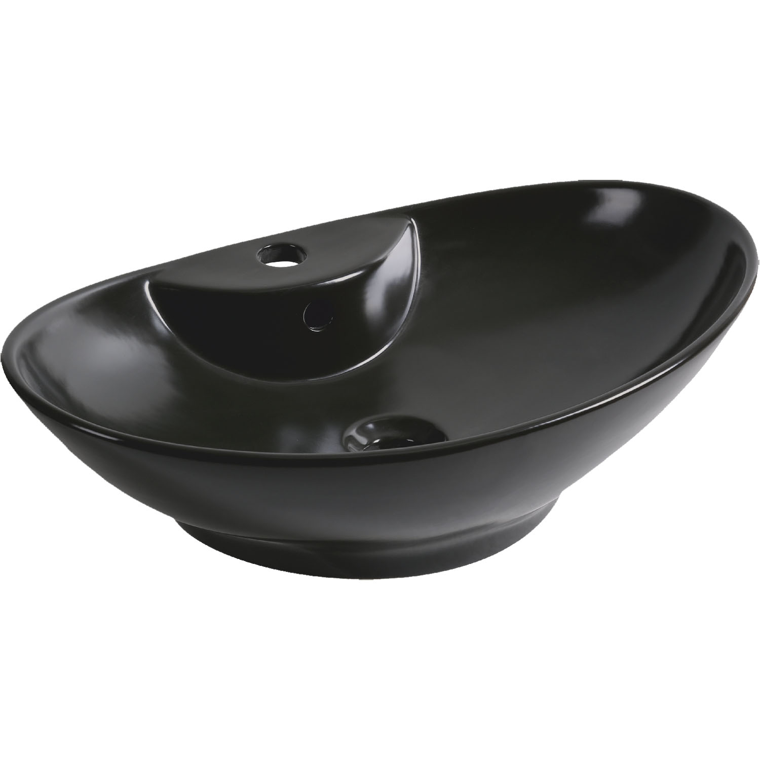 Kerra KR 139 BLM waskom ovaal 58x38,5cm zwart