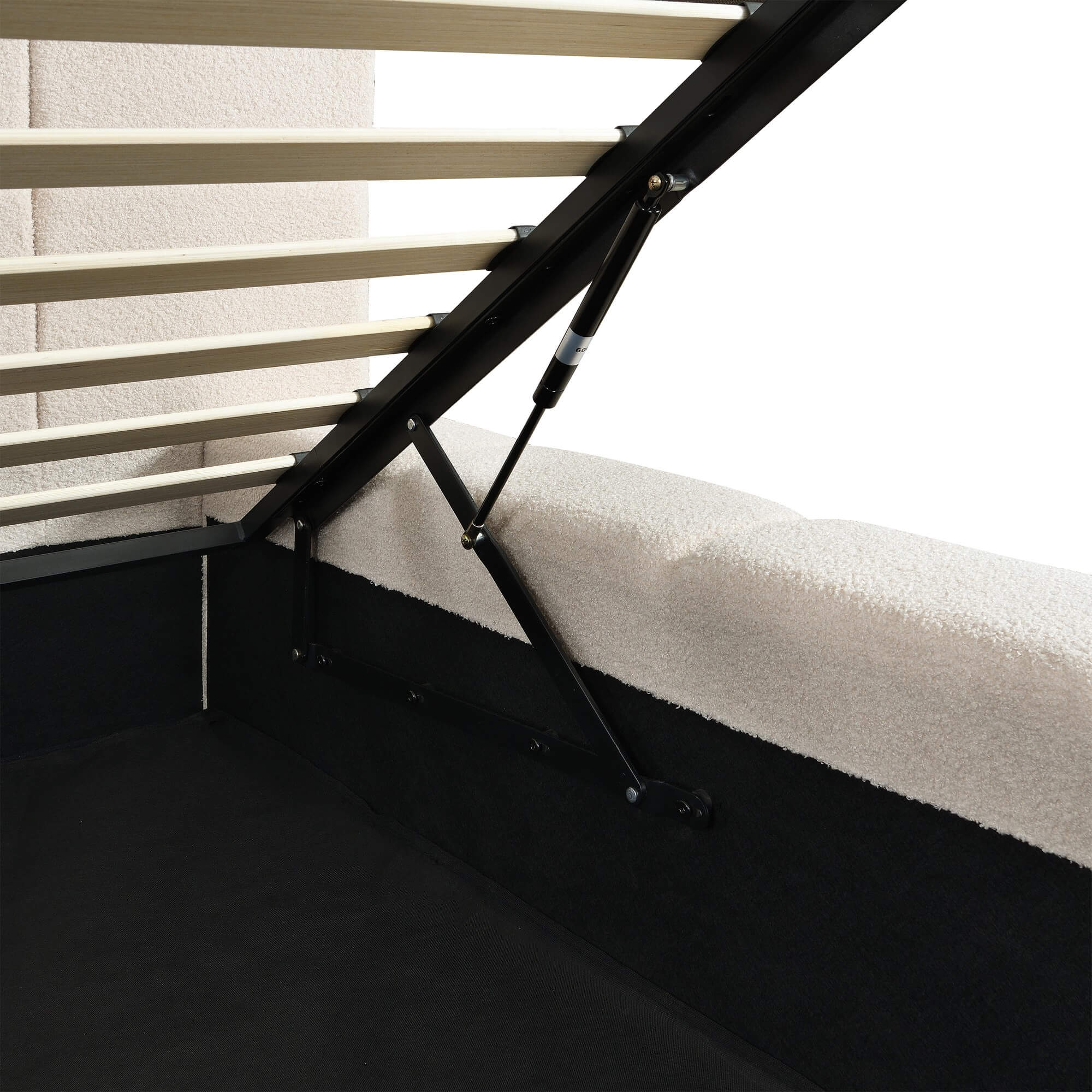 HOME DELUXE Gala Bedframe met Opbergruimte & LED - 200x200 cm - Beige