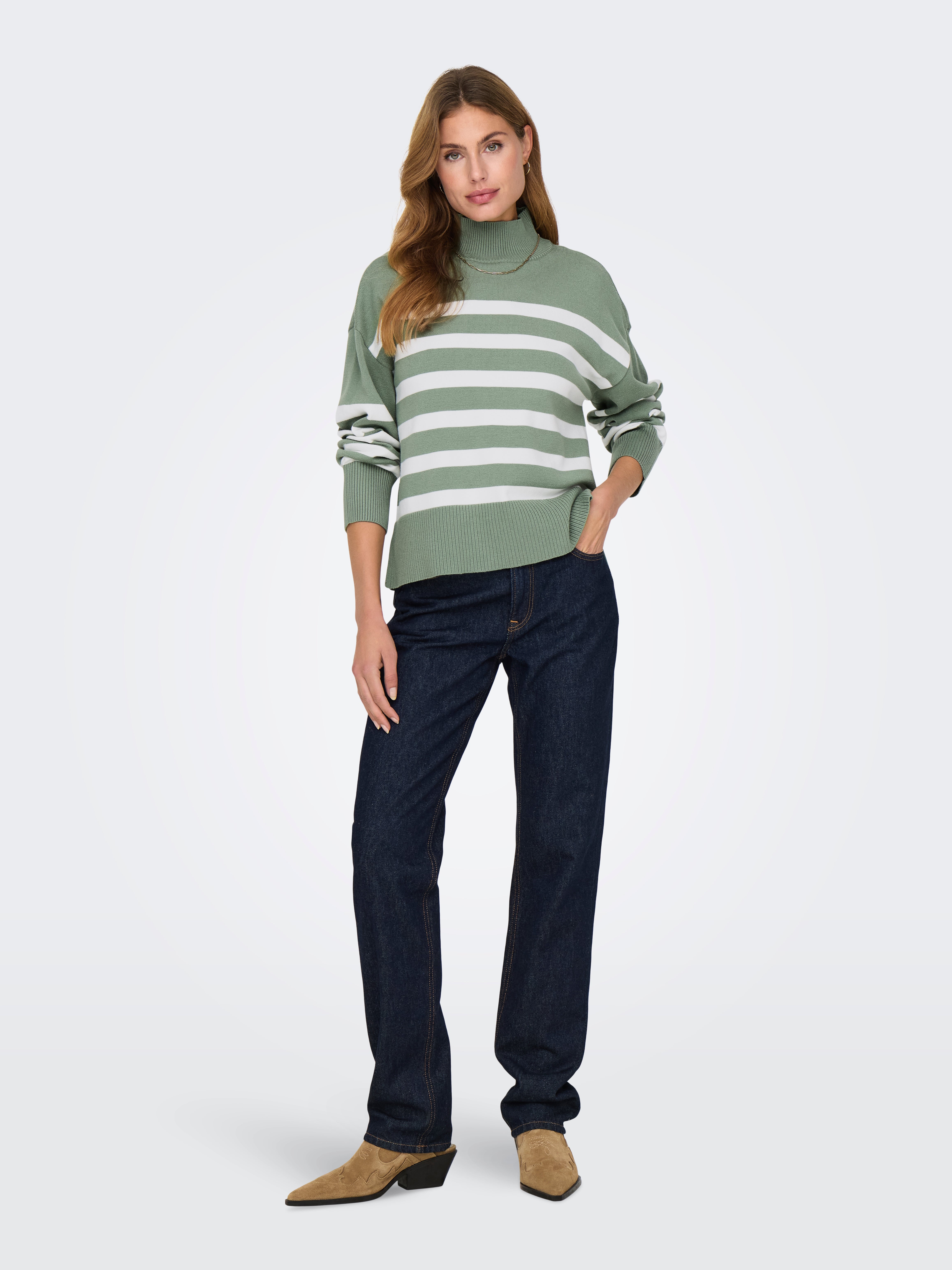 ONLBARIA Strickpullover Hedge Green