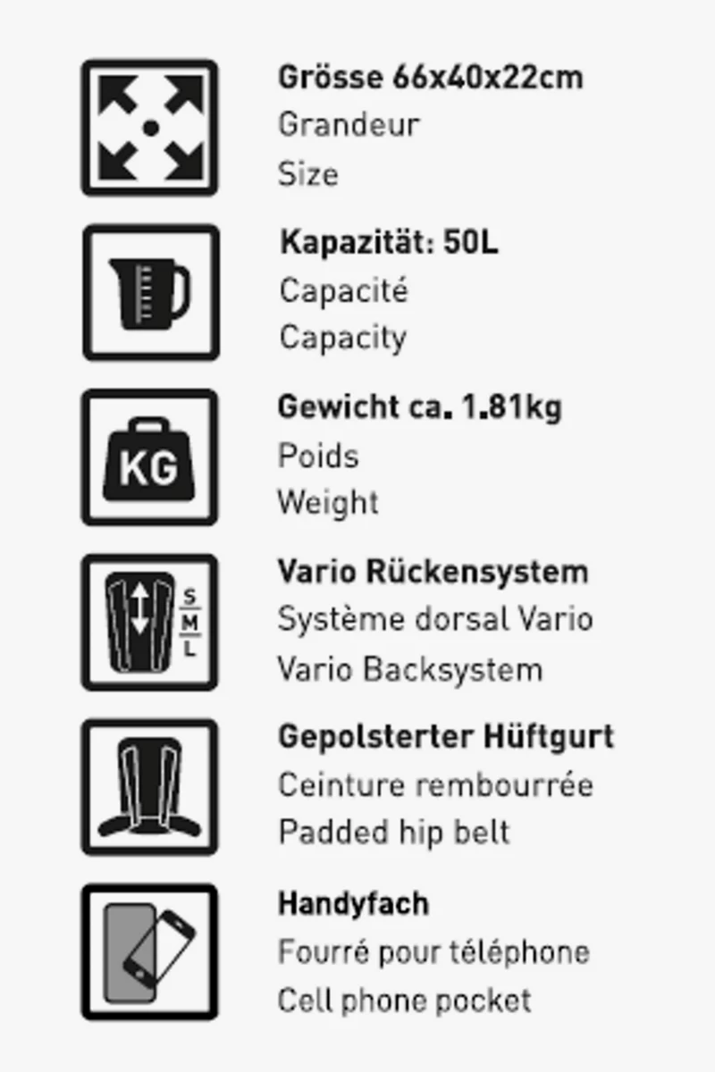 46 NORD Rawil 50 L Wanderrucksack