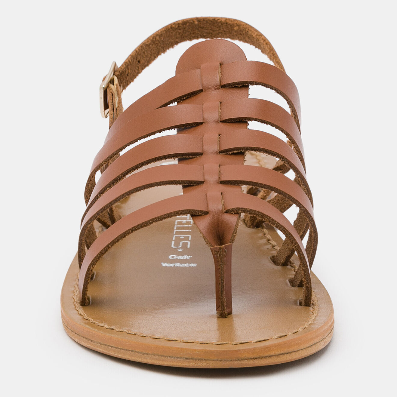 Les Bagatelles Sandales en Cuir Olleros camel/marron