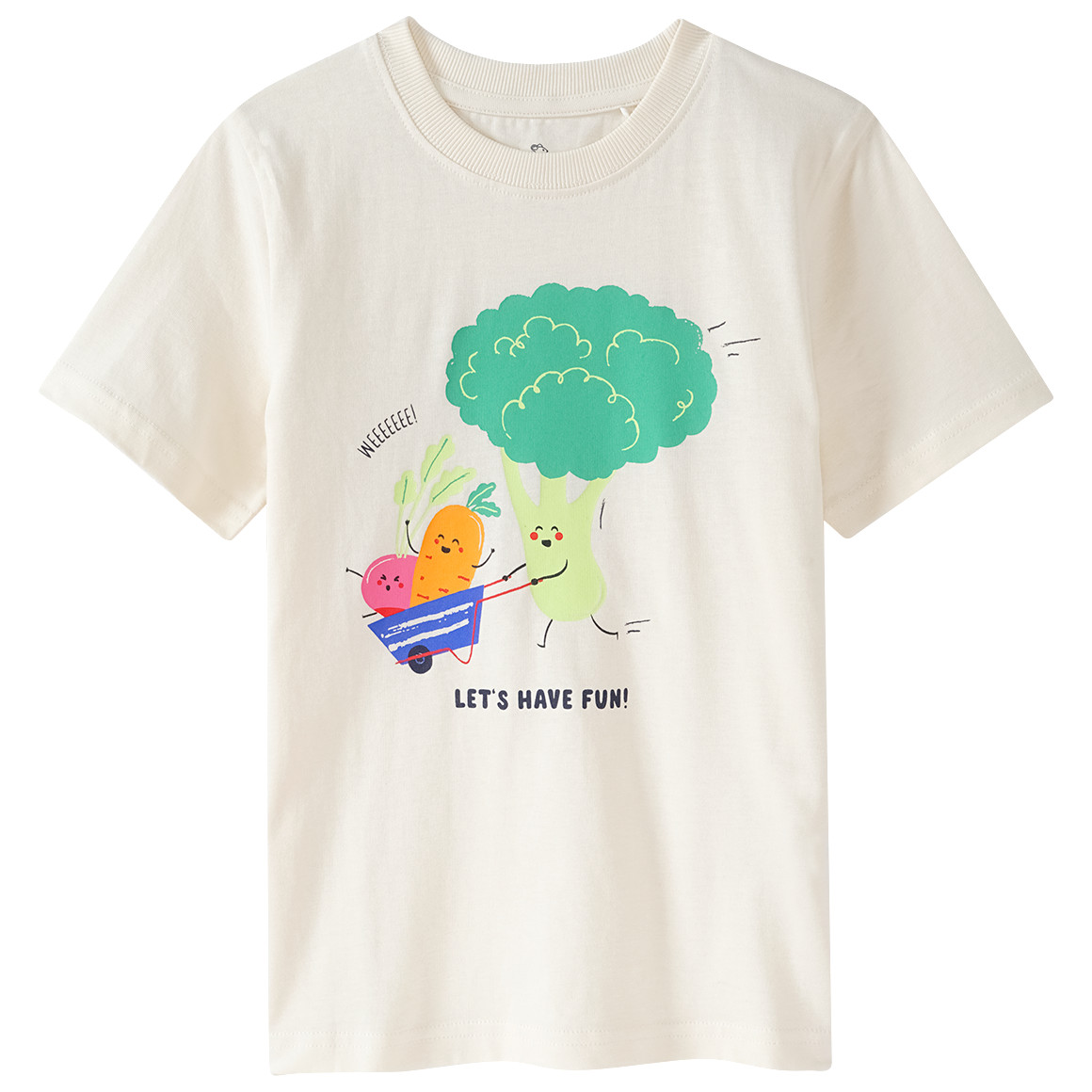 Topolino Jungen T-Shirt mit Gemüse-Print creme
