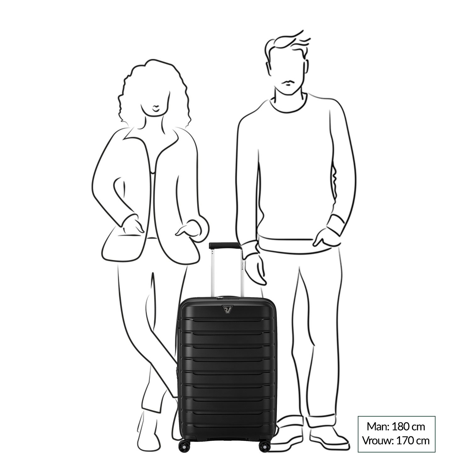 Roncato B-Flying Expandable Trolley 68 nero