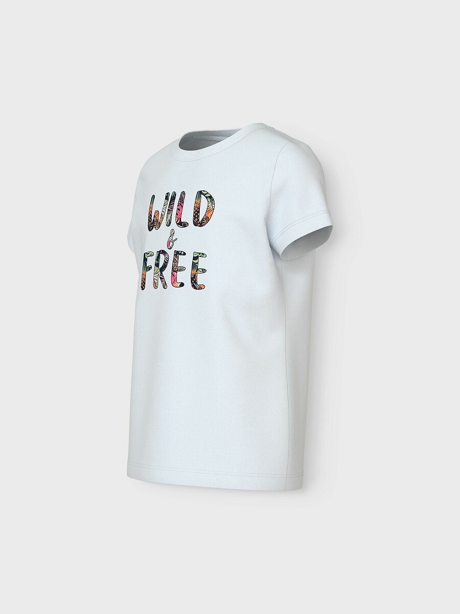 DÊ UM NOME A ISTO<br>Camiseta de manga curta com texto estampado