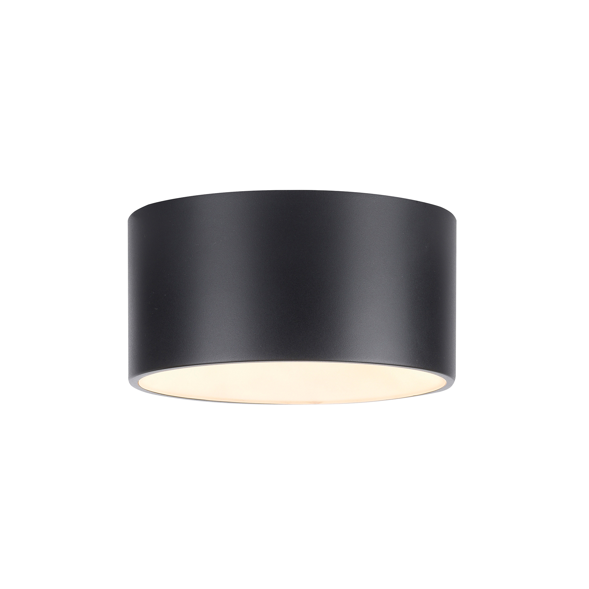 LED-Deckenleuchte - schwarz - dimmbar - Ø 16 cm
