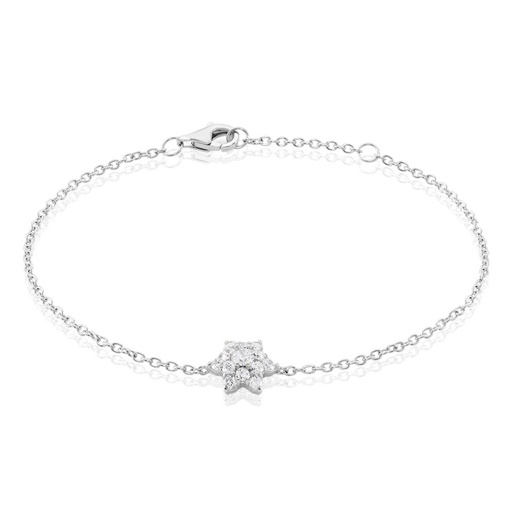 Bracelet Argent Blanc Siusaidh Oxydes De Zirconium Serti Griffes