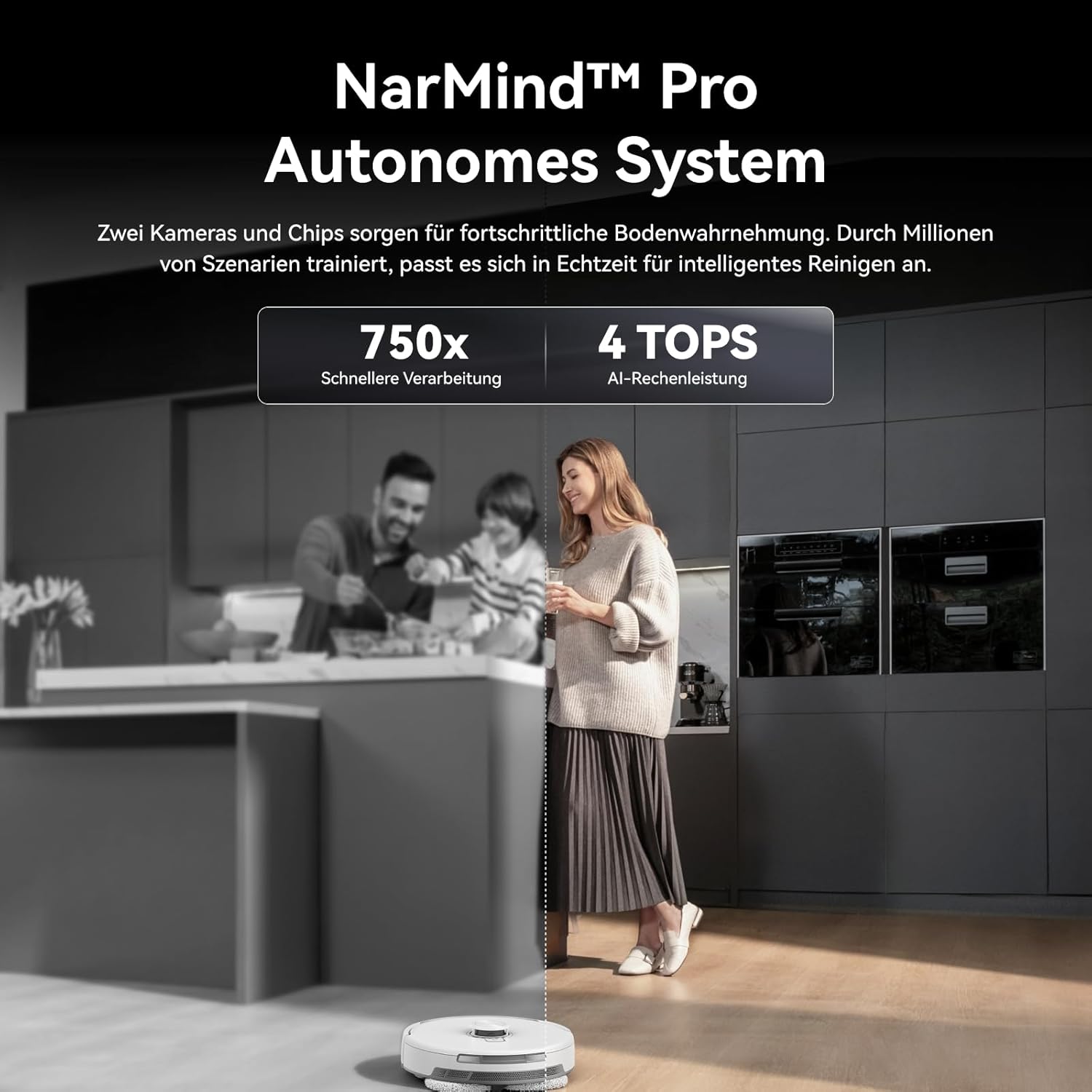 NARWAL Freo Z10 Ultra Saugroboter mit Wischfunktion, 18.000Pa Saugleistung, Dynamische Moppausdehnung, Tangle-Free System, Intelligente Nass-Trocken-Reinigung, All-in-One-Basisstation