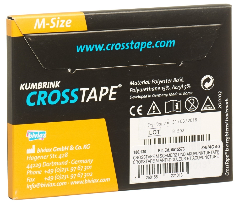 CROSSTAPE Schmerz- Akupunkturtape<br>180 Stück, M