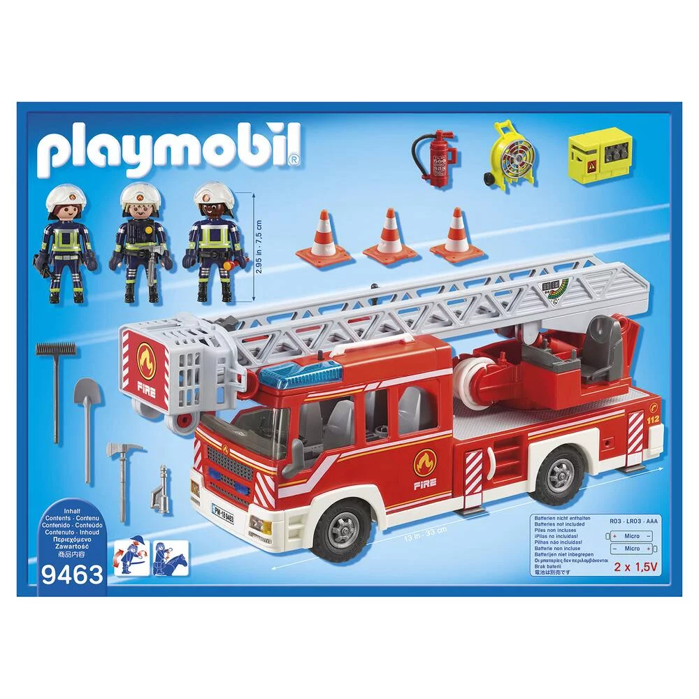 CAMION POMPIERS AVEC ECHELLE PIVOTANTE - 9463