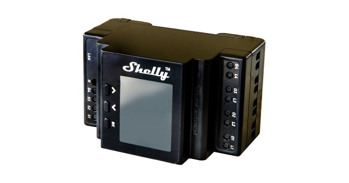 ShellyPro 4PM relais  (4-kanaals, Wifi, LAN, Bluetooth)