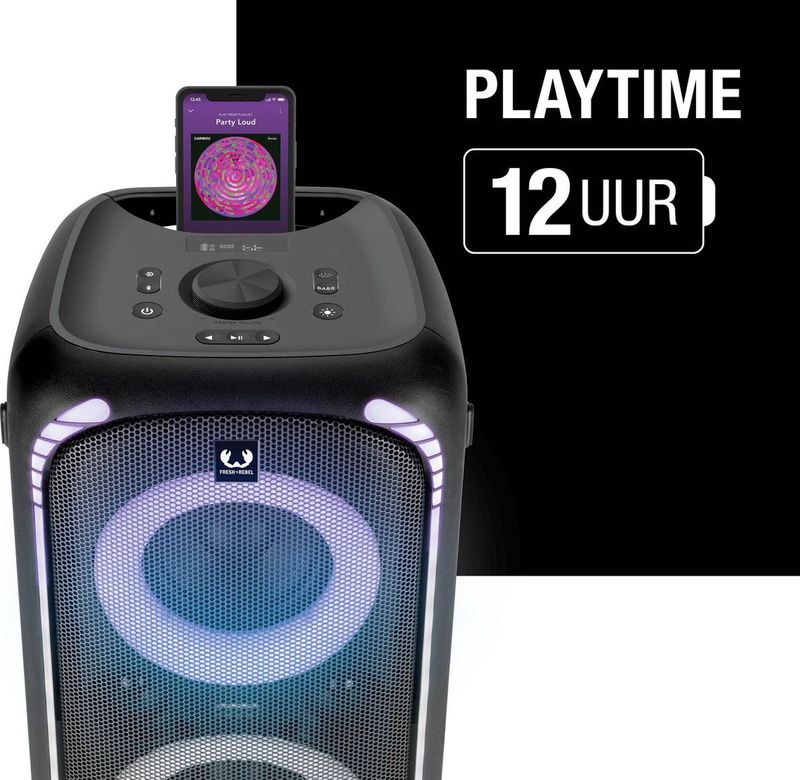 Fresh 'n Rebel - Party Loud L - Party Speaker - Bluetooth - 12 Uur Speelduur