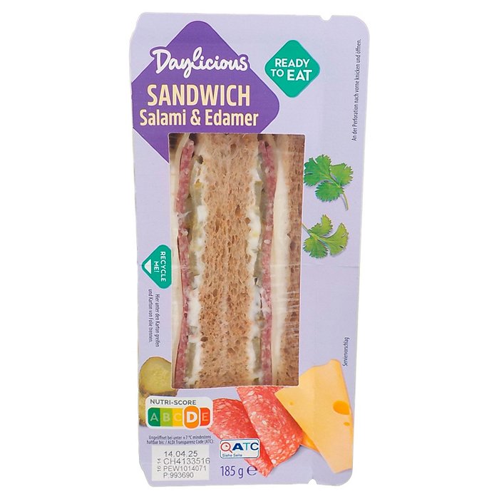 DAYLICIOUS Sandwiches 185 g, Salami-Edamer