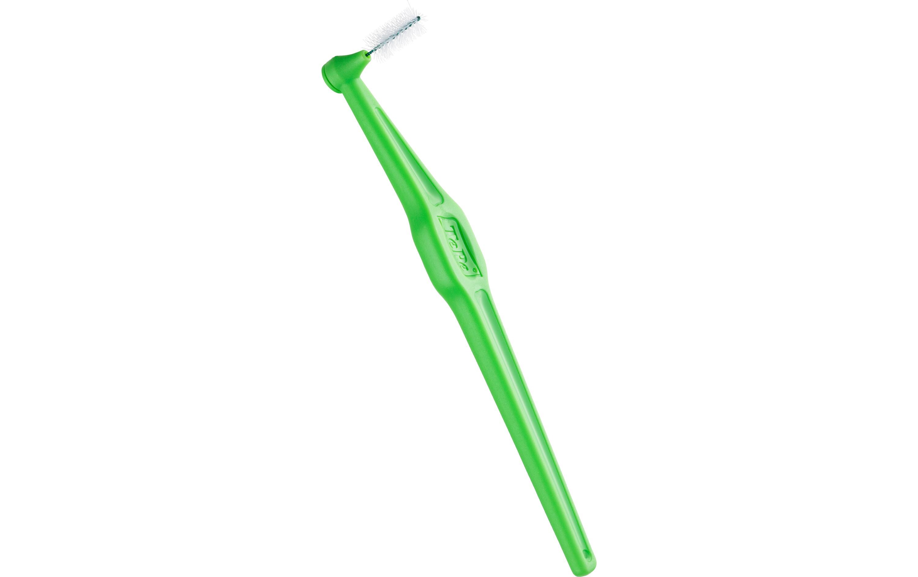 Interdentalbürsten Angle GrünGewinkelte Interdentalbürste für besseren Zugang