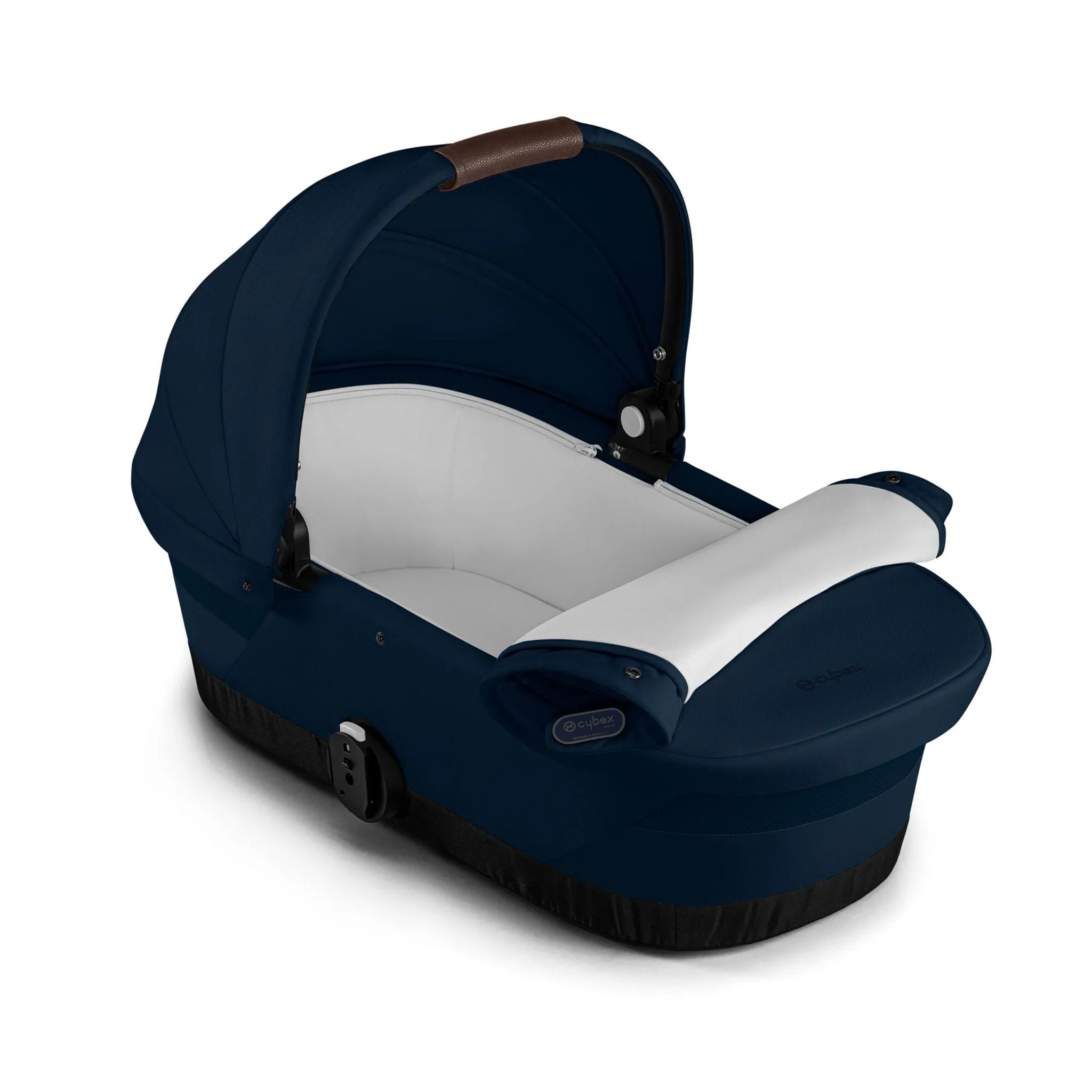 Cybex Poussette Double Gazelle S 2 – Châssis argent  Nacelle Bleu Océan