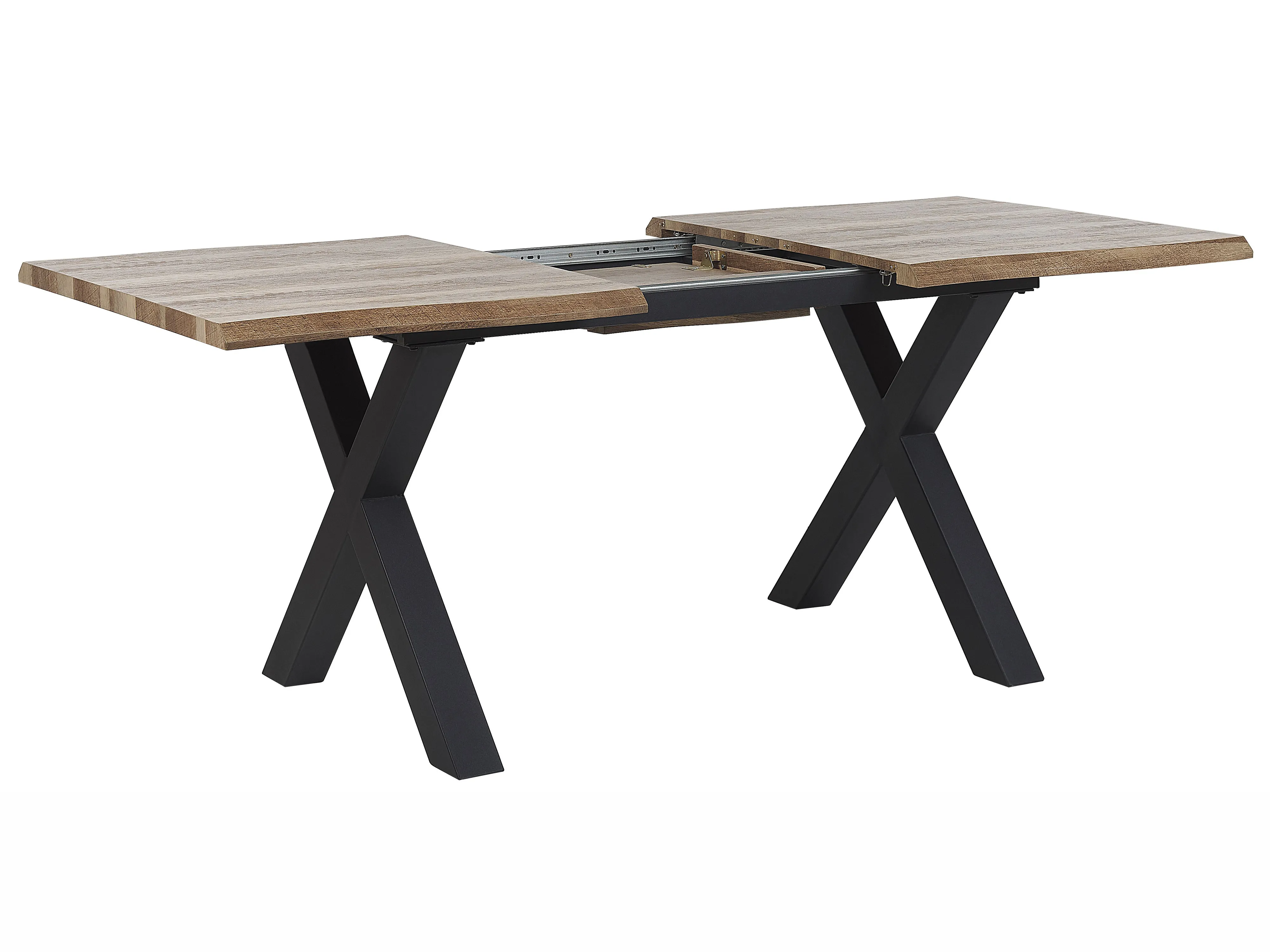 Eettafel uitschuifbaar BRONSON Donkerbruin 90 cm 140/180 cm