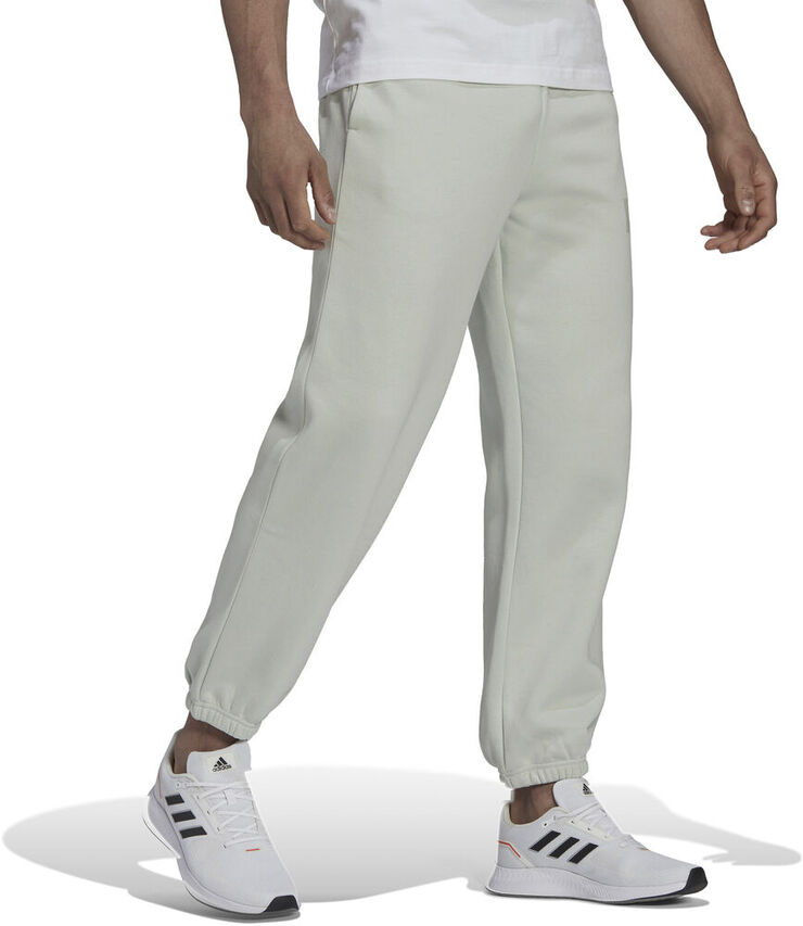 adidas Essentials FeelVivid Cotton Fleece Straight Leg joggingbukser Hvid
