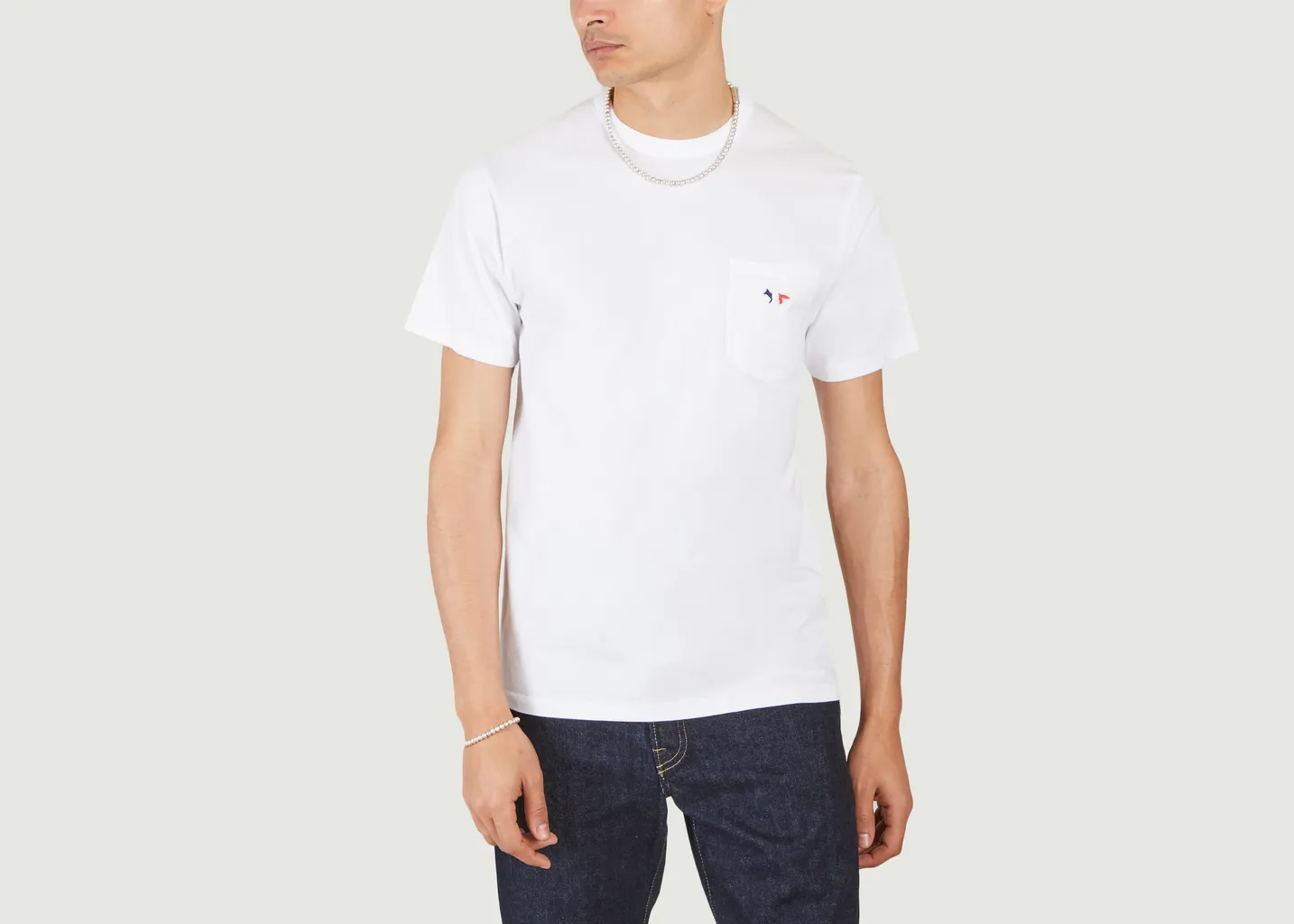 T-shirt Tricolor Fox Patch Maison Kitsuné