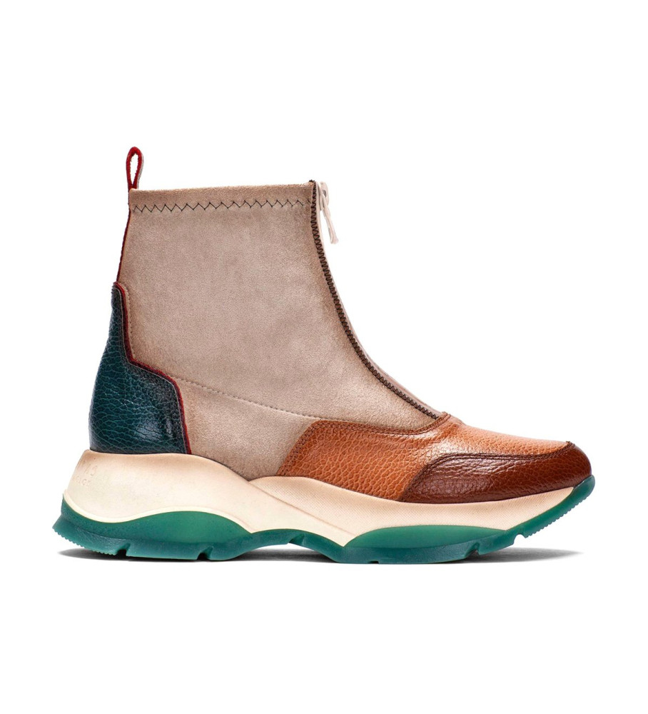 Botas de cano curto Hispanitas em couro marrom Andes