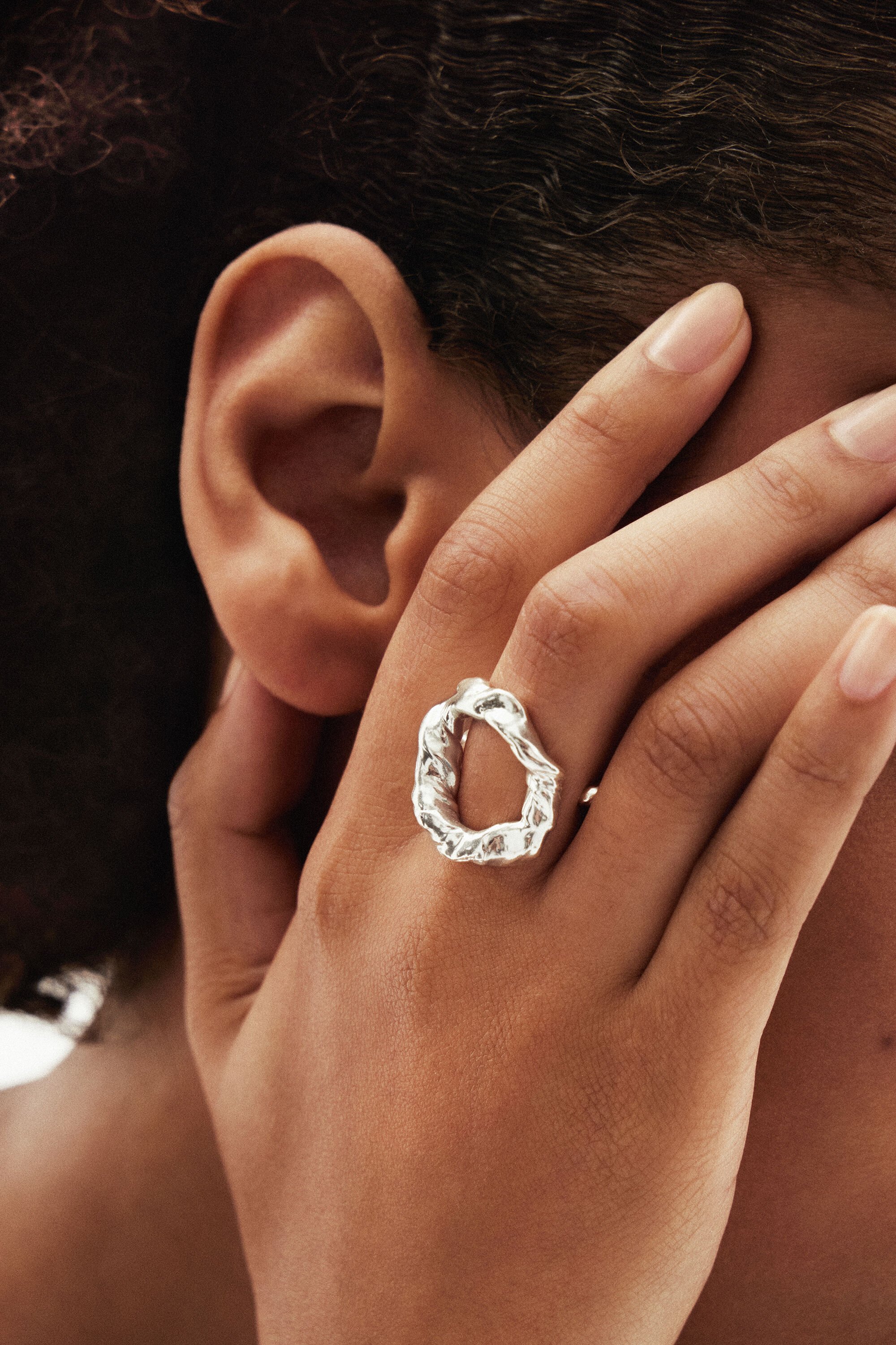 Bague lettre O plaquée argent Zalio