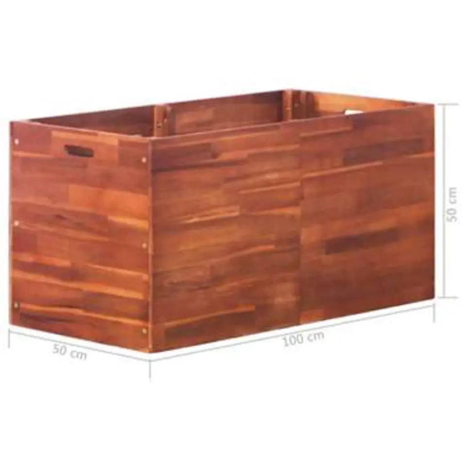 vidaXL - Houten Plantenbak - Bruin - Hout - 100 x 50 x 50 cm