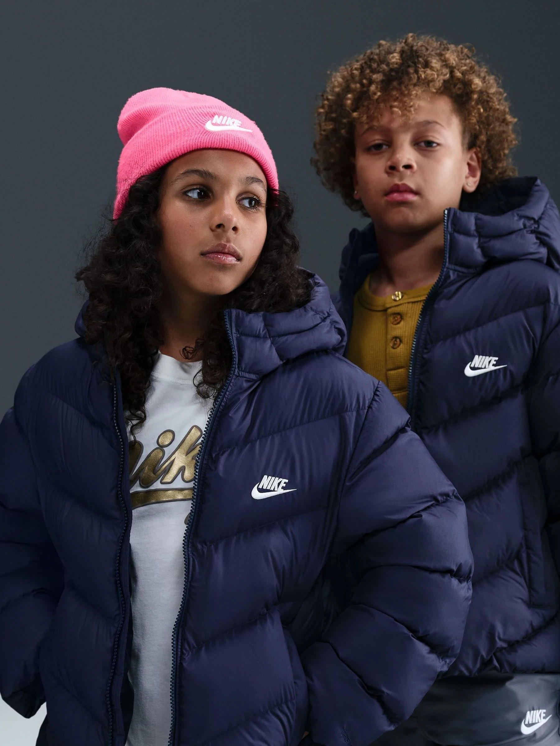 Marineblauw - Nike gewatteerd jack