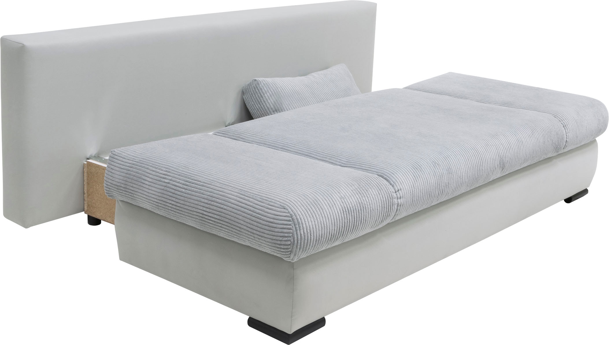 COLLECTION AB Schlafsofa »Chicago, B: 200 cm, Liegefl. 146x200 cm« mit Bettfunktion, Bettkasten & 2 Armlehnenkissen, Federkern