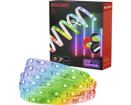 Pimp je Panel LED Strip Extension Set RGB/W 250 lm 3000 K Verstelbaar Wit 2,6 m 230V Geschikt voor Akoestische Panelen