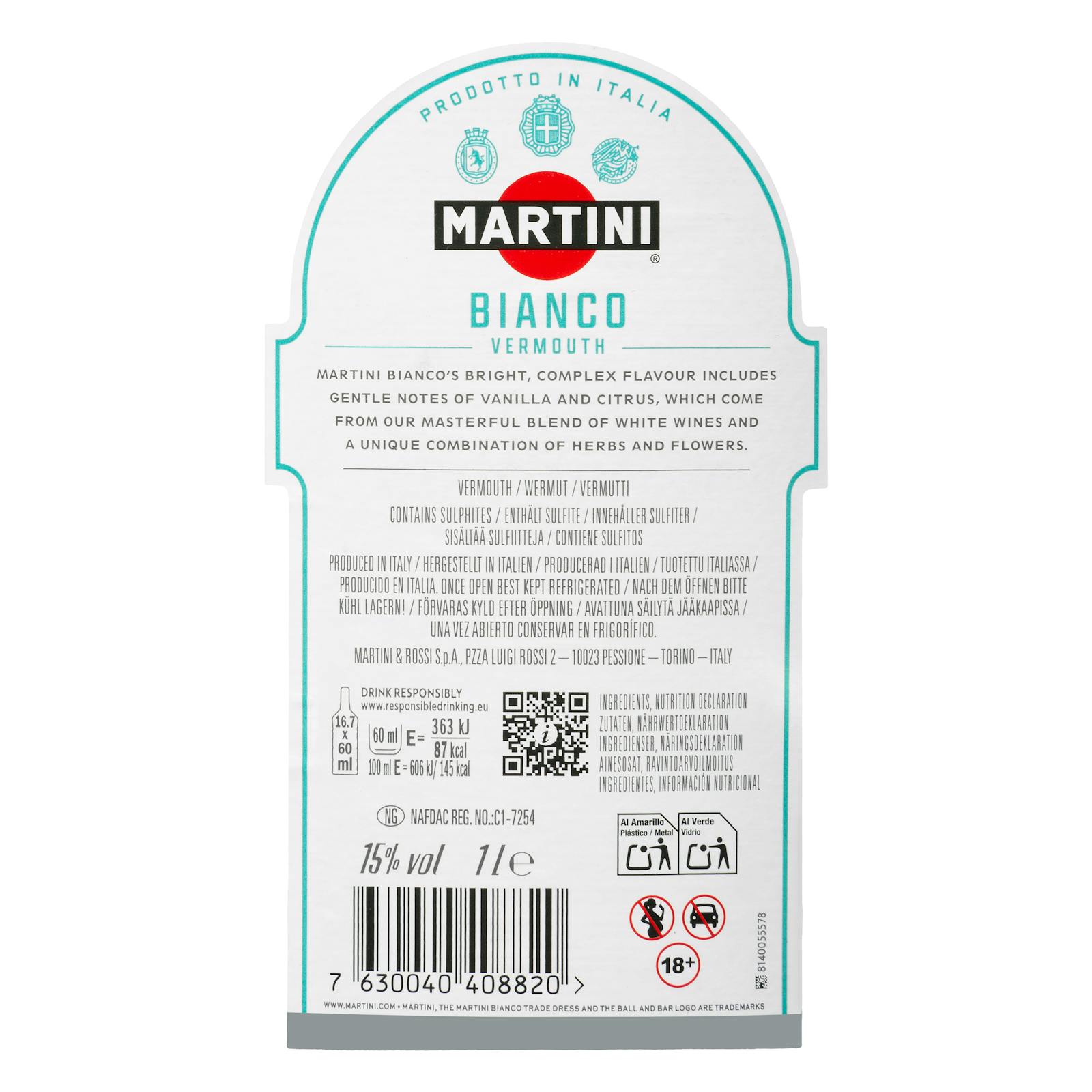 Martini au vermouth blanc