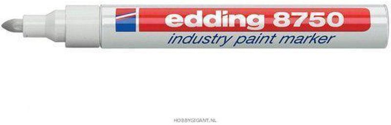 Edding - 8750 - Lakmarker - Wit - Schrijfdikte 2-4 mm - Aluminium Barrel