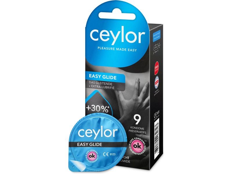 ceylor Kondome Easy Glide 9 Stück Transparente Präservative
