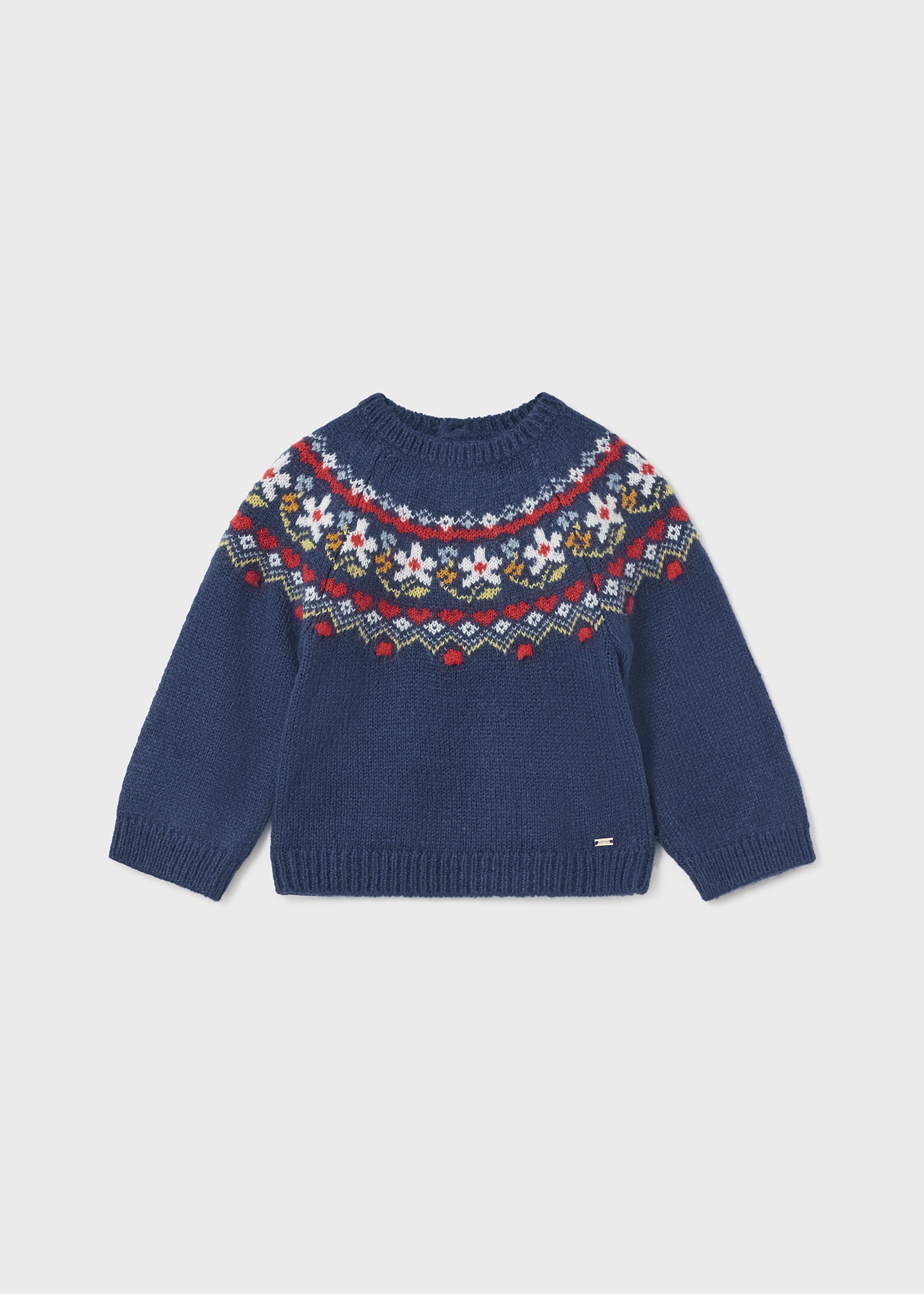 Malha para bebê com borda jacquard