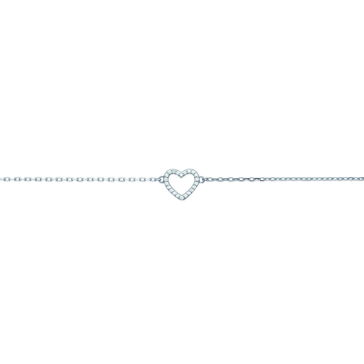 Bracelet Brillaxis coeur empierré