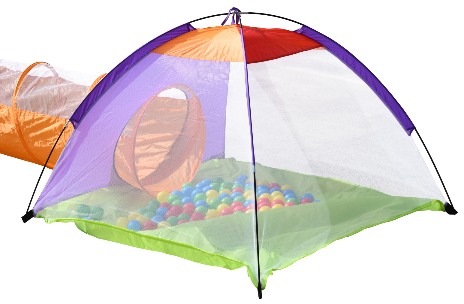Spielzelt mit Tunnel bunt
