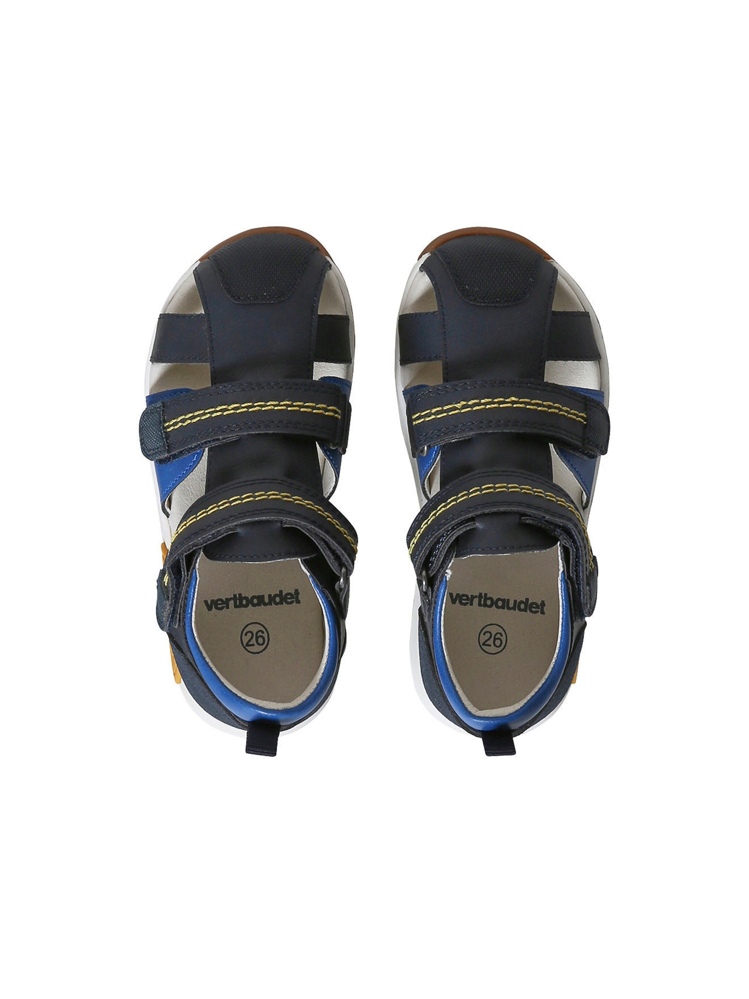 Vertbaudet Kinder Klett-Sandalen nachtblau/blau