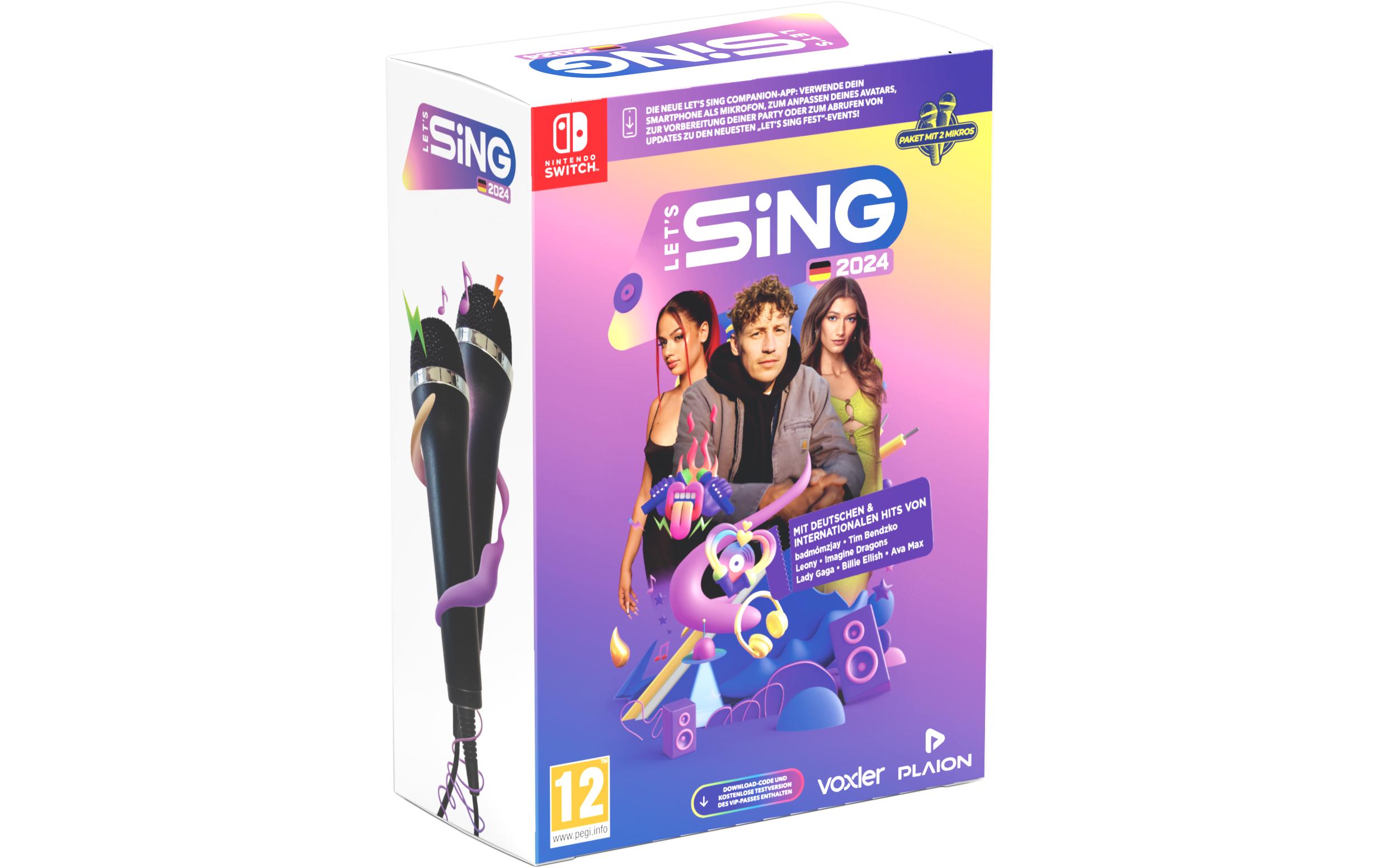 Let's Sing 2024 German Version + 2 MicsAnspruchsvolles Karaoke-Spiel für die Switch