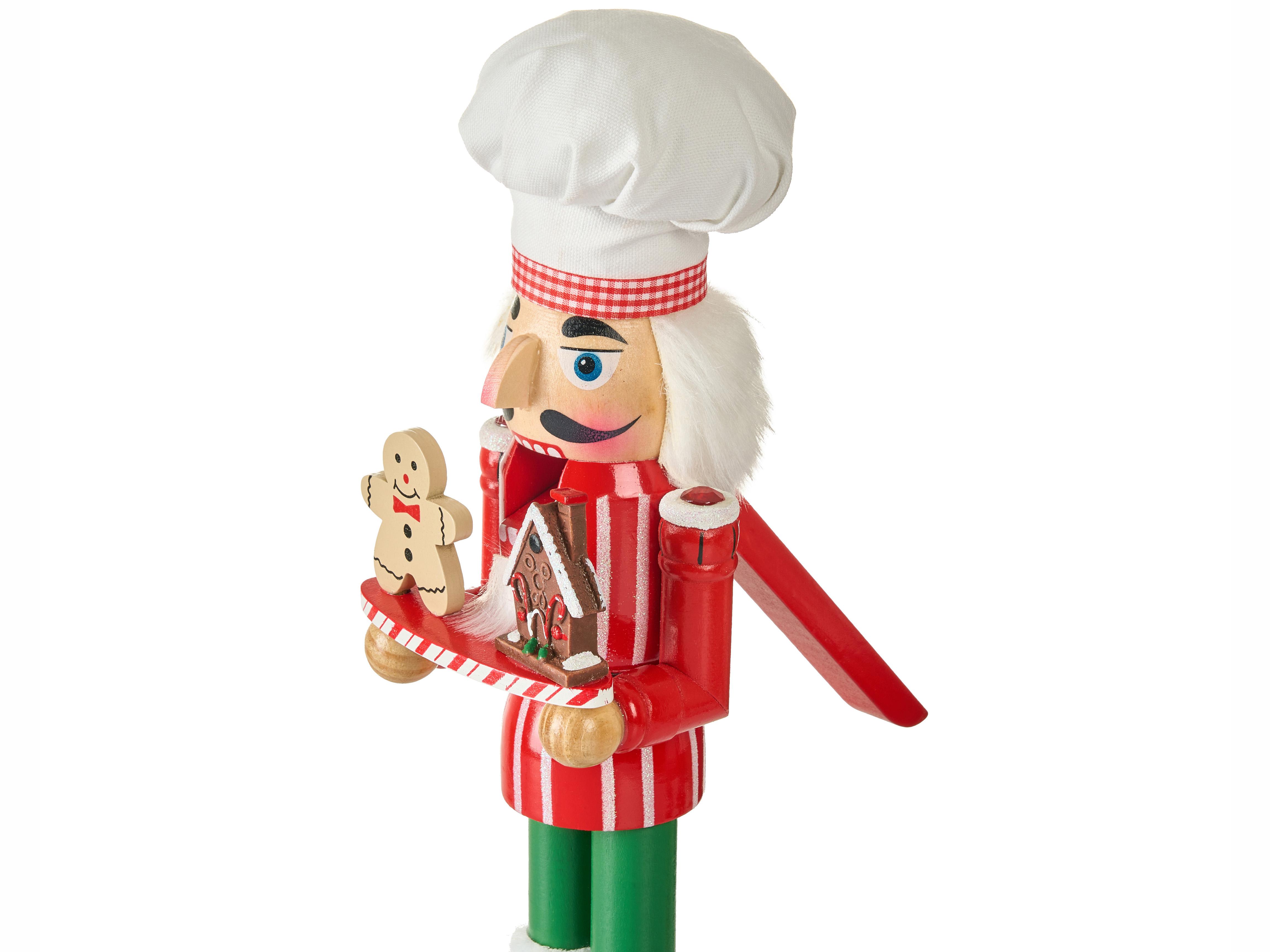 Set van 2 figuren BODSJON Notenkraker 35 cm Rood/wit