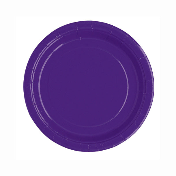 Paarse Borden Rond 18cm 8st
