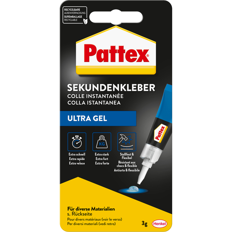 Pattex Sekundenkleber Ultra Gel, 3 g