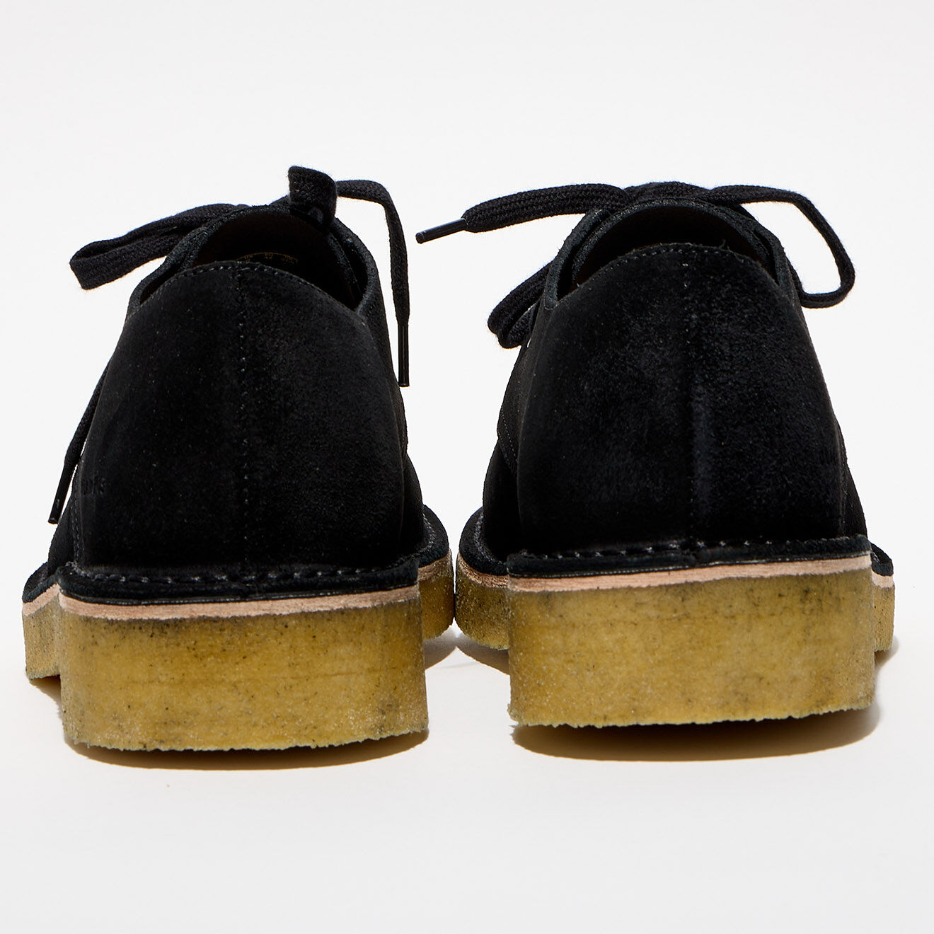 Clarks Originals Derbies en Velours de Cuir Desert Khan noires