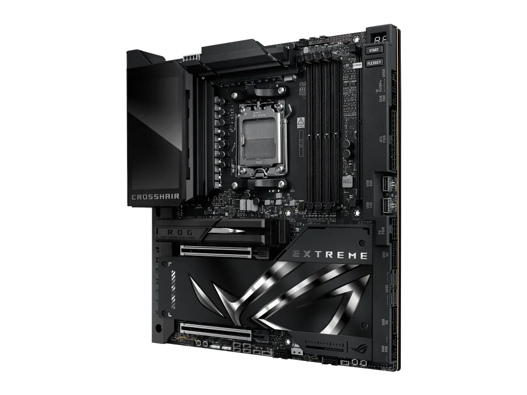 ASUS ROG CROSSHAIR X870E EXTREME - Bundkort - ATX - Socket AM5 - AMD X870E Chipset - USB4, USB-C 3.2 Gen2, USB 3.2 Gen 2, USB-C 3.2 Gen 2x2, USB 3.2 Gen 1 - Wi-Fi 7, Bluetooth, 5 Gigabit Ethernet, 10 Gigabit LAN - onboard grafik (CPU påkrævet) - HD A