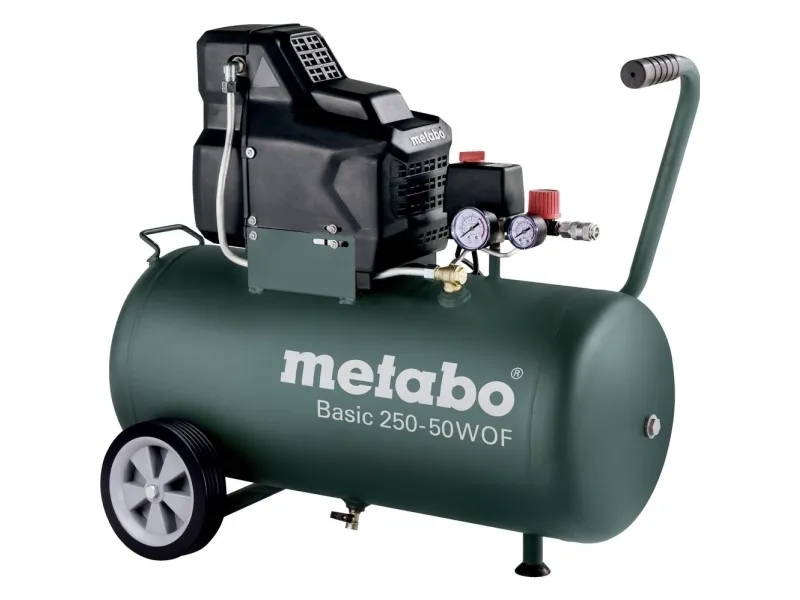 Metabo Basic 250-50 W OF - Luftkompressor - 1.5 kW - 2 hk - oliefri - 120 l/min - 50 liter