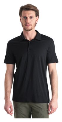 Polo Manches Courtes Icebreaker Merino 150 Tech Lite III Noir