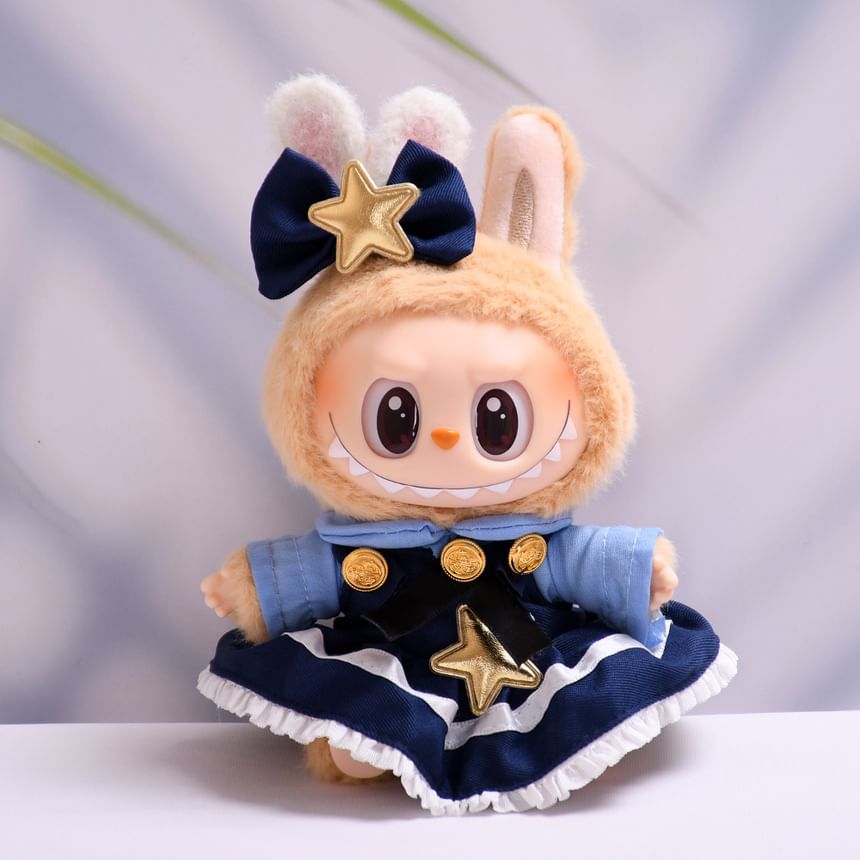 Miumi - Set: Ster Strik Haarspeld + Jurk Poppenkleding - 17cm