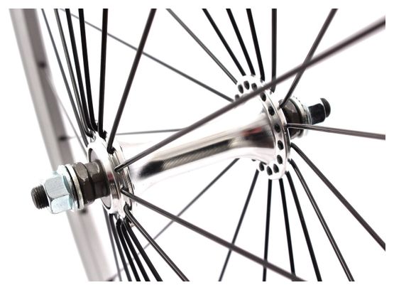 JEU DE ROUES FIXIE 28  ARGENT KHEBIKES