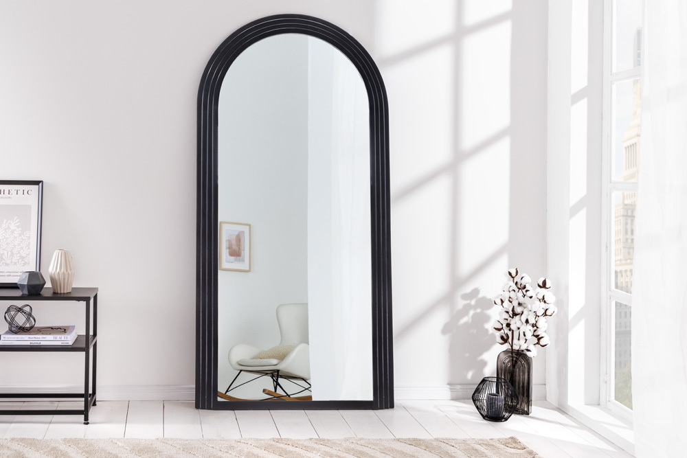 Design Wandspiegel ART DECO 160cm schwarz
