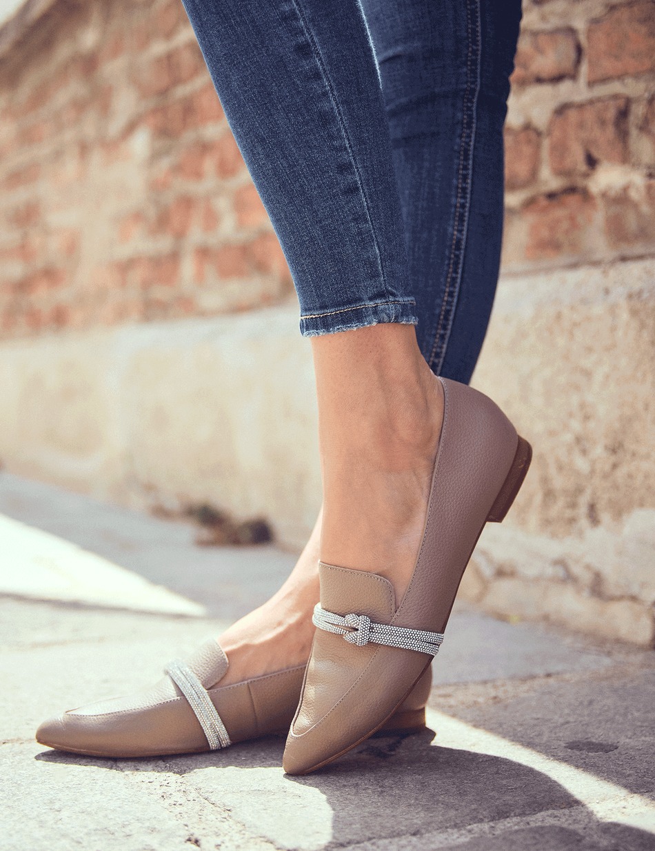 Glattleder Slipper