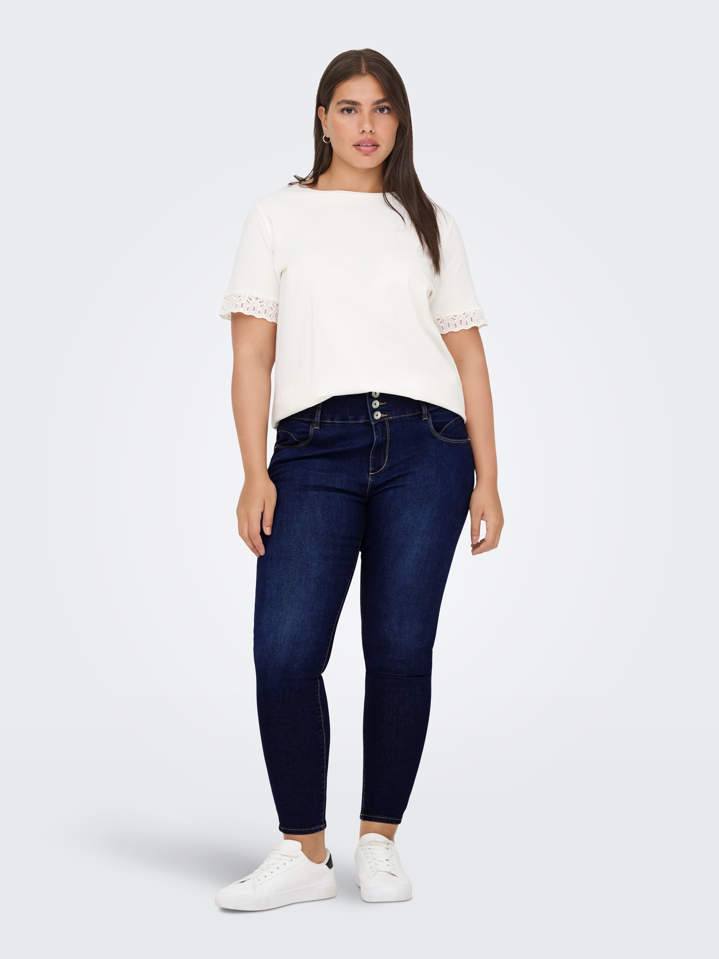 ONLY CARMAKOMA Skinny-fit-Jeans »CARANNA HW SKINNY ANK MBD DNM ANA«