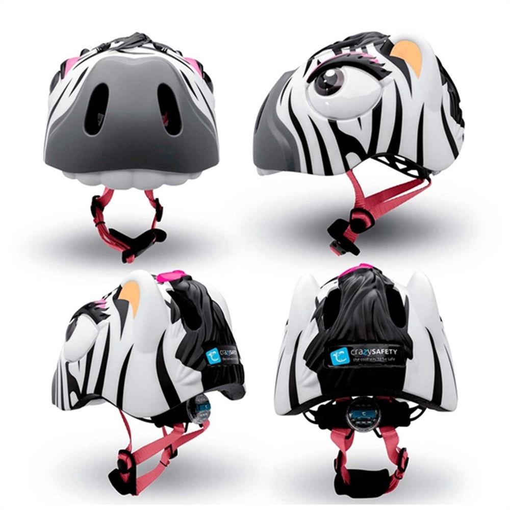 Køb Crazy Safety Zebra Cykelhjelm Black/White
