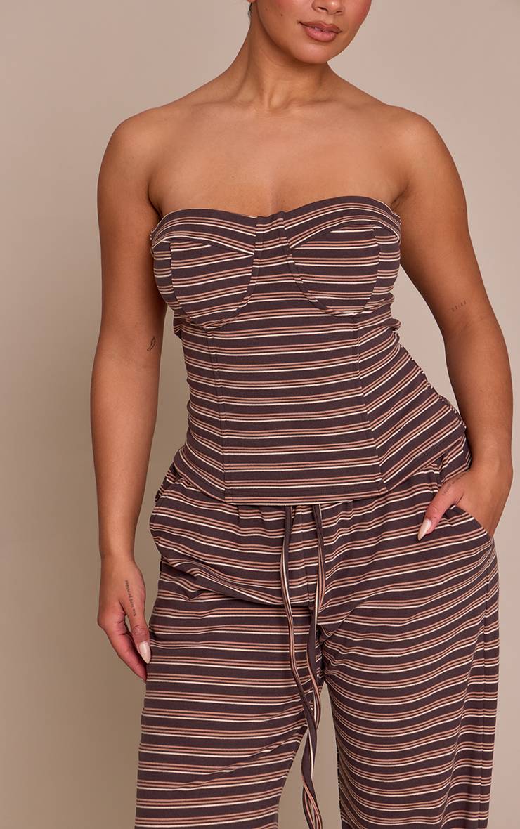 Chocolat Top Corset Rayé Shape