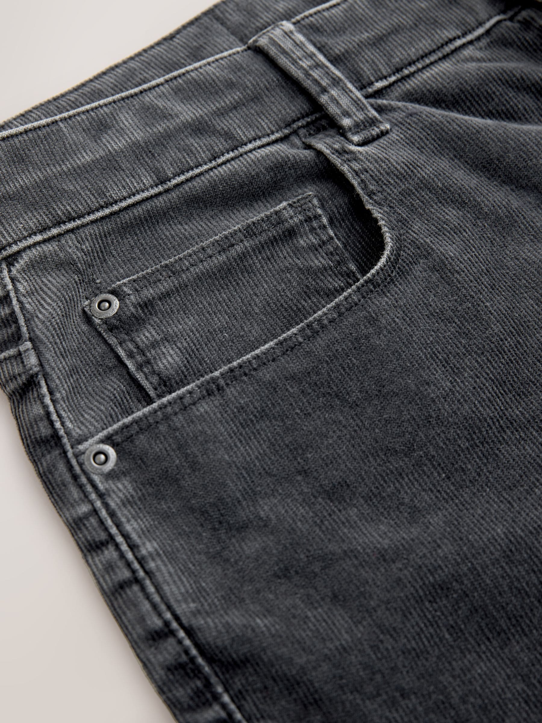 Zwarte wassing - Corduroy 5 Pocket Stretch Trousers